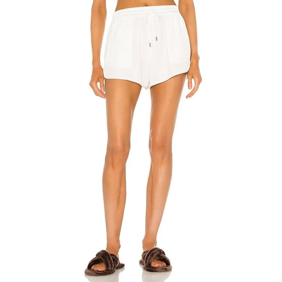 ATM ANTHONY THOMAS MELILLO 
Viscose Twill Pull On Shorts In White NWT Medium - Picture 1 of 9